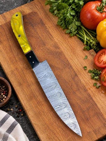 Keukenmes - Chefs knife - SDF-205 handgesmeed Damast mes -