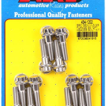 ARP Chevy SBC/GenIII LS 3/8in Flange SS 12pt Header Bolt Kit, Ophalen of Verzenden