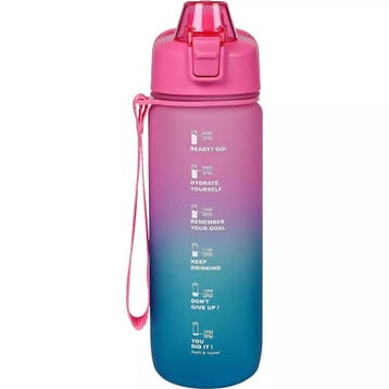 Benson Drinkfles 750 ml - Motivatie & Zeef - Blauw/Roze -..., Ophalen of Verzenden, Nieuw