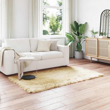 vidaXL Tapijt van imitatie TAFALLA Crèmekleurig 160 x 230 cm, Verzenden, Nieuw, Crème