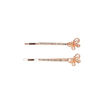 Haarspeld schuifspeldjes 6cm - Vlinder - Strass - Koper -, Nieuw