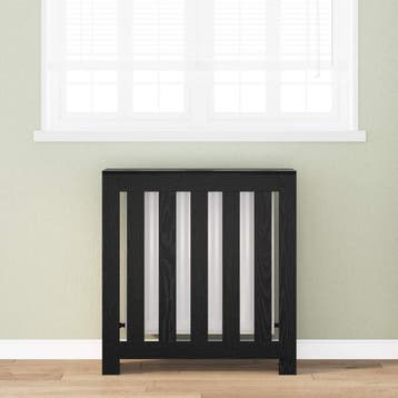vidaXL Radiatorafdekking Zwart eiken 78 x 20 x 82 cm Bewerkt, Verzenden, Nieuw