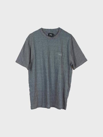 Stussy T-shirt Heren maat M Grey/Black stripe, Overige kleuren, Maat 48/50 (M), Stussy, Ophalen of Verzenden