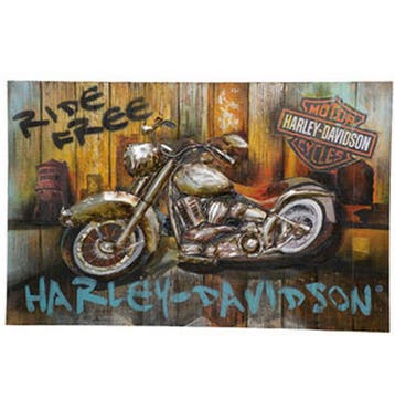 Harley-Davidson Ride Free Muur Decoratie, Ophalen, Gebruikt