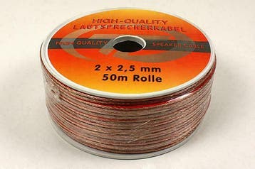 Speakerkabel 2.5mm tevens Div diktes en lengtes Verkrijgbaar, Audio, Tv en Foto, Ophalen of Verzenden, Nieuw, 10 meter of meer