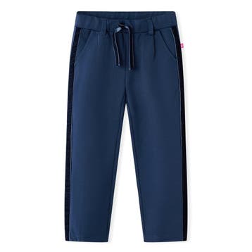 vidaXL Kinderbroek met zwarte bies 104 marineblauw, Verzenden, Nieuw