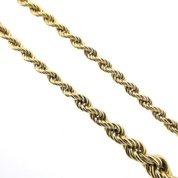 Gouden gedraaide schakelcollier (Ketting), Ophalen of Verzenden, Gebruikt, Overige kleuren, Goud