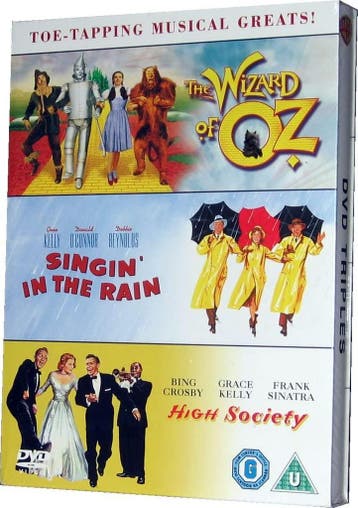 Wizard of Oz+Singin´in the rain+High Society, Alle leeftijden, Verzenden, Zo goed als nieuw