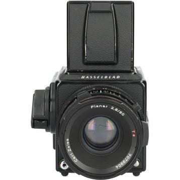 Tweedehands Hasselblad 501C met CF Planar 80/2.8 CM2584, Audio, Tv en Foto, Fotocamera's Analoog, Ophalen of Verzenden, Gebruikt