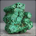 Natuurlijke malachiet-stalaktietlaag met concentrische