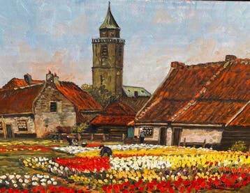 Spanger (XX) - Bollenvelden bij Rijnsburg