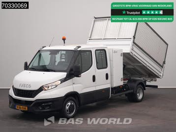 Iveco Daily 35C14 Kipper Dubbel Cabine met Kist Huif Dubbell, Stof, Gebruikt, Euro 6, Iveco