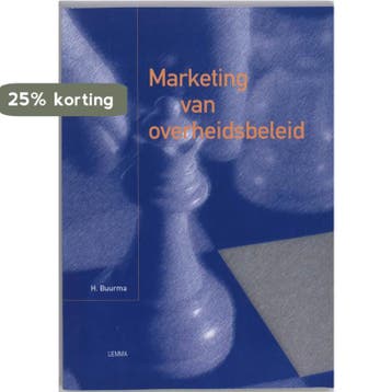 Marketing van overheidsbeleid - H. Buurma 9789051898354, Verzenden, Zo goed als nieuw, H. Buurma