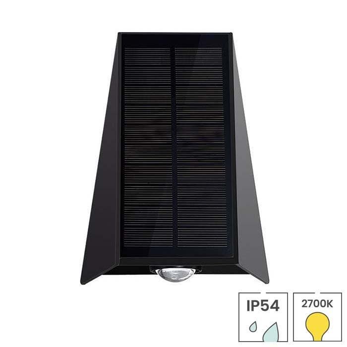 Solar buitenlamp Mallorca | Up & downlight | IP54 | 2700K, Tuin en Terras, Buitenverlichting, Wandlamp, Nieuw, Minder dan 50 watt