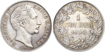 Gulden 1856, Bayern Maximilian Ii Joseph 1848-1864, Verzenden
