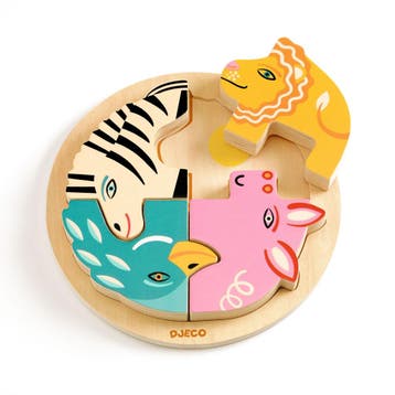 Djeco houten puzzel speelgoed - Ron van €8,99 voor €7,19, Ophalen of Verzenden, Nieuw