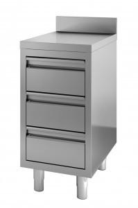 Ladenkast RVS | 3 laden | 60 x 70 x 85 cm | met spatrand, Verzenden, Nieuw in verpakking