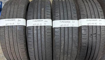 4x 195-55-16 Continental Zomer 4x 6mm €50 Per Band 195 55 16, Auto-onderdelen, Ophalen, Gebruikt, 16 inch, Band(en)