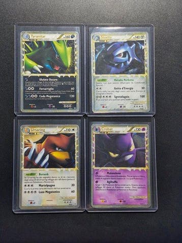 Pokémon - 4 Card - Crobat Prime Cosmo Holo - Tyranitar Prime, Nieuw