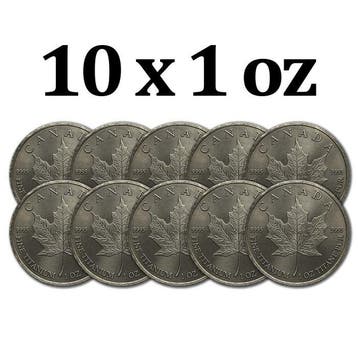 Canada. 10 x 2026 1 oz Titanium Canadian Maple Leaf Round BU