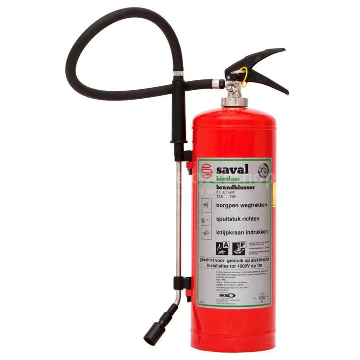 Schuimblusser – 6L, Handmatig, Brandklasse F, Staal, Zakelijke goederen, Horeca | Keukenapparatuur, Verzenden