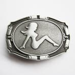 Mudflap Girl Truckers blanco Embleem Riem Buckle/Gesp, Verzenden, Nieuw