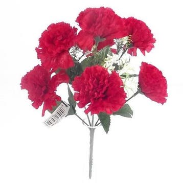 Anjerboeketje Kerstboeket Rood met gips Zijdenbloem per stuk, Ophalen of Verzenden, Nieuw