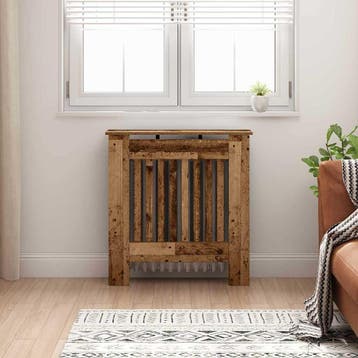 vidaXL Radiatorafdekking Oud hout 78 x 19 x 81,5 cm Bewerkt, Doe-het-zelf en Verbouw, Verwarming en Radiatoren, Verzenden, Nieuw