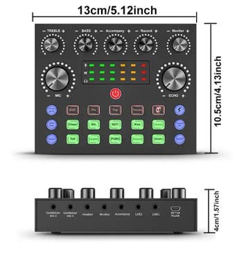 Podcast Set met Microfoon Audio Interface Streaming Opname, Muziek en Instrumenten, Dj-sets en Draaitafels, Verzenden, Nieuw