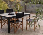 Tuintafel - Pim - Zwart  - Teak - 150*90cm - The Outsider, Verzenden, Nieuw