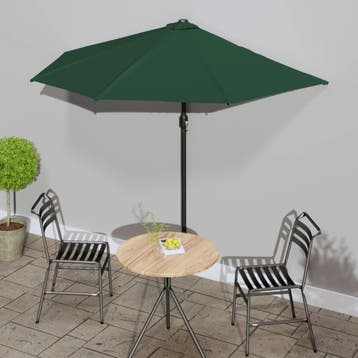 vidaXL Balkonparasol half met aluminium paal 270x144 cm, Verzenden, Nieuw, 2 tot 3 meter