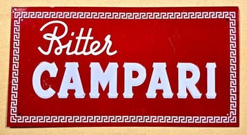 Bitter Campari - Reclamebord - Metaal