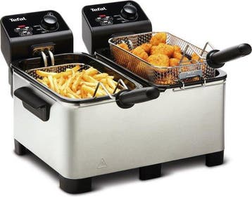 Tefal Double Pro FR3610 - Dubbele Frituurpan - 7 L - Koude Z, Verzenden, Nieuw