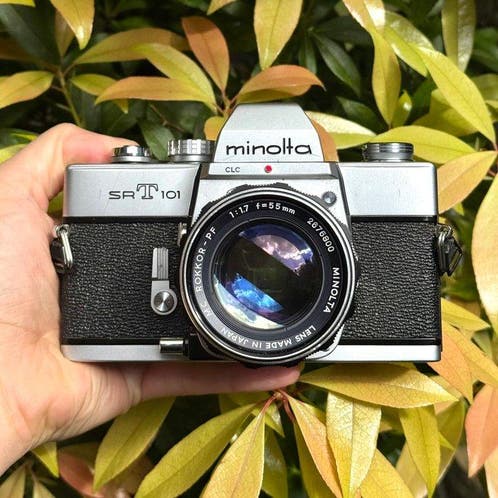 ≥ Minolta SRT 101 + Minolta MC Rokkor-PF 55mm F/1.7 lens