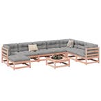 vidaXL 9-delige Loungeset massief douglas vurenhout, Verzenden, Nieuw, Loungeset