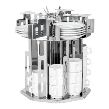 GGM Gastro | Bekerhouder - RVS - roterend - Ø80mm & 150mm |, Verzenden