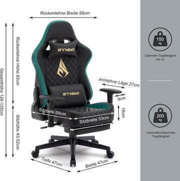 Ergonomische Bureaustoel -  Office Chair - Gamestoel - Volwa, Huis en Inrichting, Verzenden, Zo goed als nieuw
