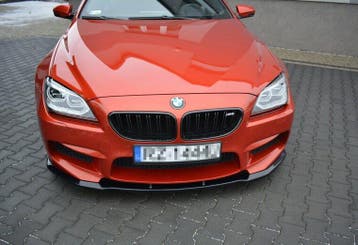 Glanzend zwarte front spoiler versie 1 passend voor BMW 6..., Verzenden, Nieuw