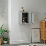Metalen wandkast Burlöv 50x33x35 cm grijs [en.casa], Huis en Inrichting, Kasten | Wandmeubels, Verzenden, Nieuw