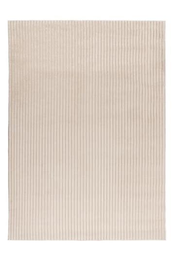 Hoogpolig Vloerkleed | Plush | Strepen | Beige | 200x290 cm, Verzenden, Nieuw