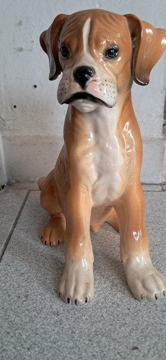 Ronzan - sculptuur, Large Boxer - 25 cm - Aardewerk, Antiek en Kunst