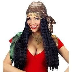 Pruik Zigeunerin met hoofddoek, Ophalen of Verzenden, Nieuw
