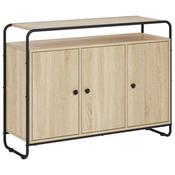 vidaXL Dressoir Sonoma Eiken 102 x 35 x 75 cm Bewerkt hout, Verzenden, Nieuw, Overige houtsoorten, Minder dan 50 cm