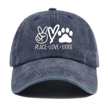 Cap Love Peace Dogs blauw, Kleding | Heren, Hoeden en Petten, Verzenden, Nieuw, One size fits all, Pet