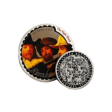 Nederland. Silver plated Medal Rembrandt van Rijn – The