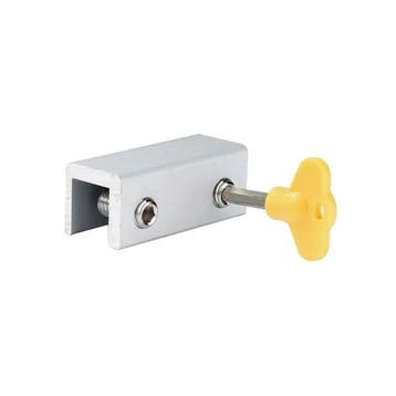 Schuifdeur stopper - 60mm - Met sleutel - Aluminium, Ophalen of Verzenden, Nieuw, 100 tot 250 mm, Overige typen
