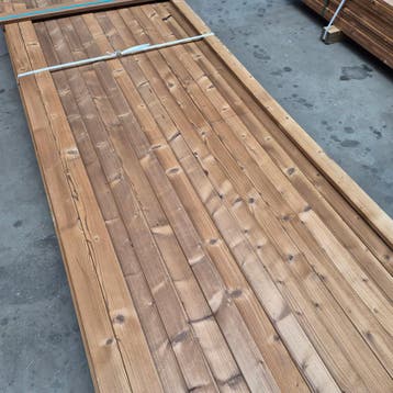Thermowood Vuren Latten Geborsteld 4800-4200x66x19mm, Ophalen of Verzenden, Nieuw