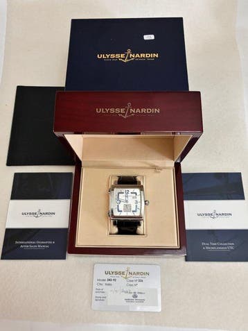 Ulysse Nardin - Quadrato Dual Time 42mm – Full Set – Mai, Nieuw
