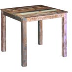 Eettafel 80x82x76 cm massief gerecycled hout, Huis en Inrichting, Tafels | Eettafels, Verzenden, Nieuw