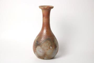 Bizen-Yaki houtgestookte flesvaas door Kimura Kz, Antiek en Kunst